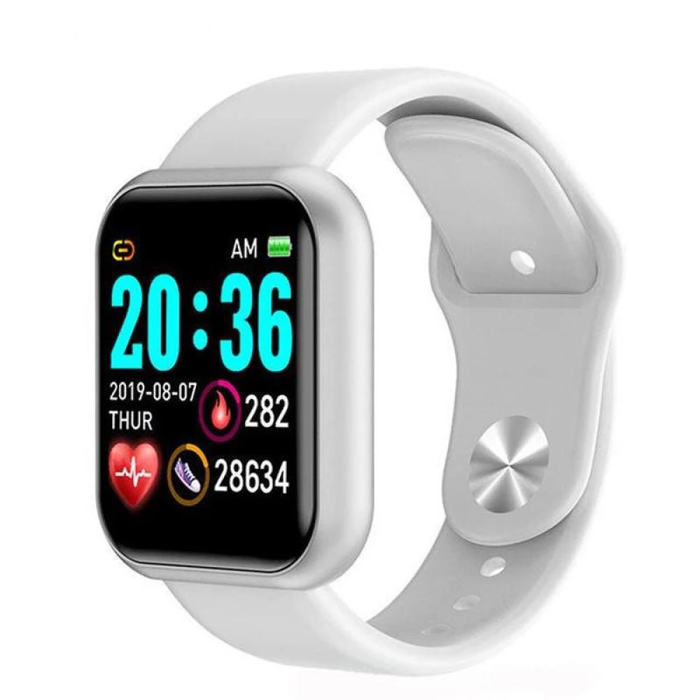 Y68 smart watch in white
