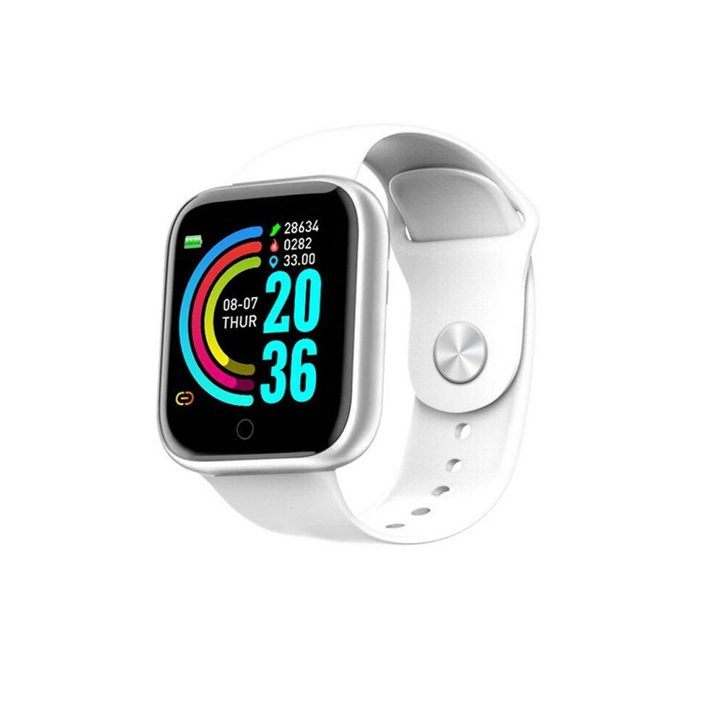 Y68 smart watch in white